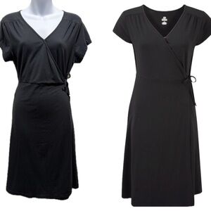 Elegant Black Wrap Dress